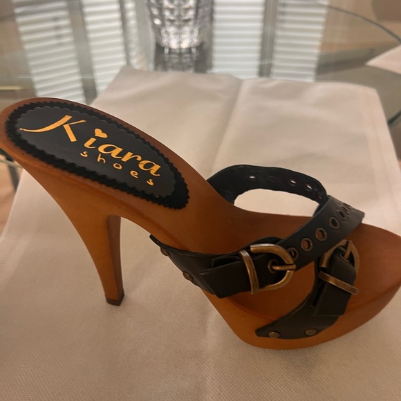 ITALIAN MADE HIGH HEEL STILETTO CLOGS - Picture 4 of 4